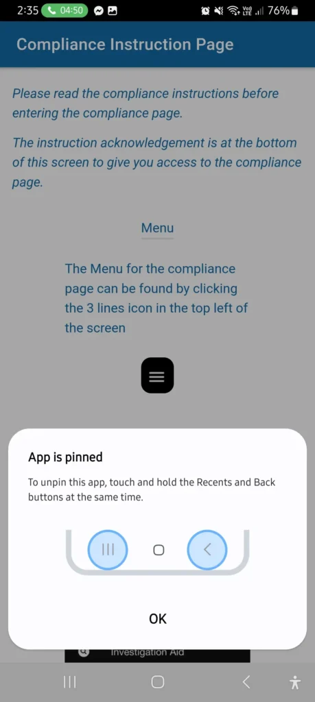 Logmaster Australia Compliance Instruction Page